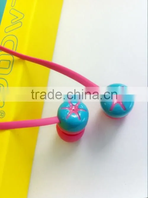 Flat wire typpe Stereo Earphone SUPER BASS MP3 MP4 Headphone earphone