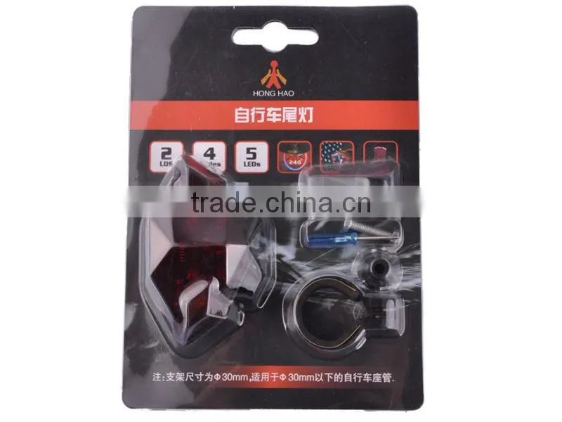 HONG HAO H-02 500mW Wavelength 625nm 2*AAA Bike light with Laser, Led bike bicycle rear lights