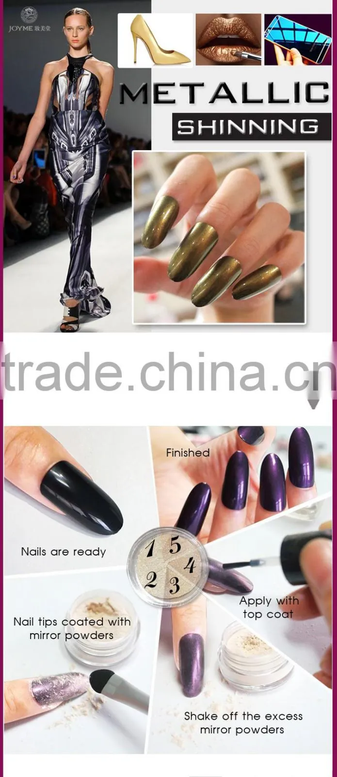 Newest Colorful Mirror Powders For Nails