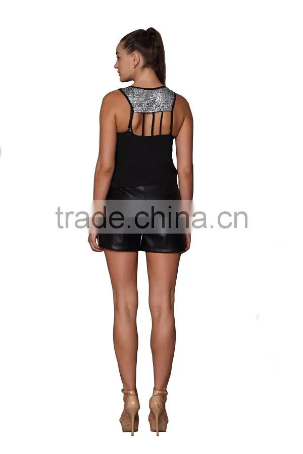 New Style Summer Fashion Design Sequin Ladies Tops