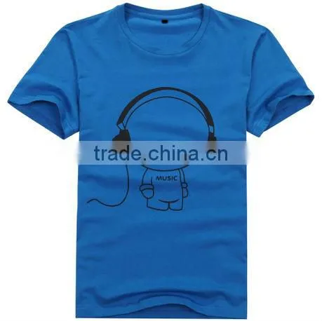 Custom single color cotton fashion men beautiful t shirt
