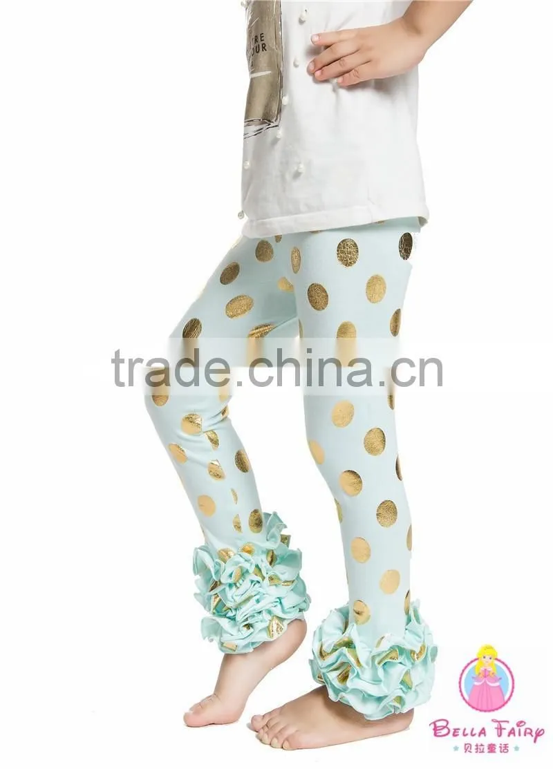 Wholesale kids ruffles pants baby girl ruffle pants
