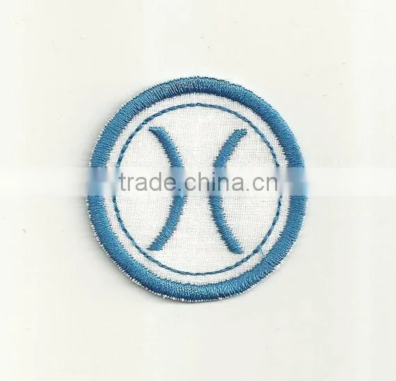 Custom high quality embroidered zodiac patch for clothes embroidery patch made in china choose size/color
