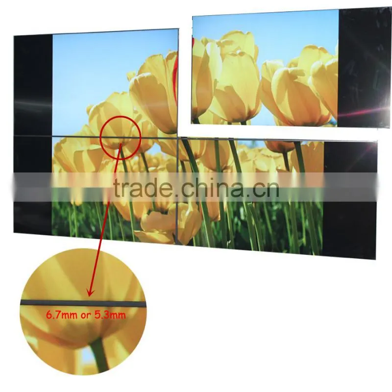 46inch full color backlit led DID lcd screen indoor video wall (HQ460-V,2X2 models,5.3mm or 6.7mm)