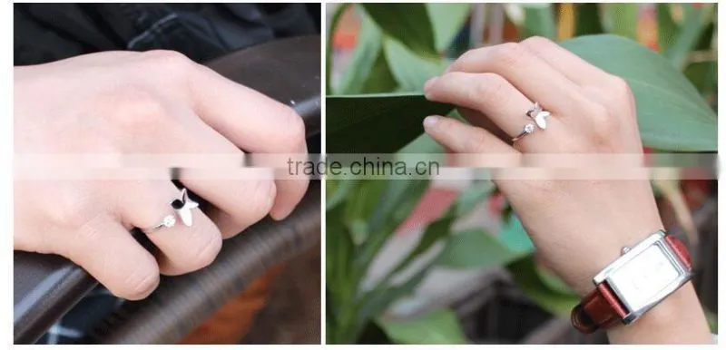 F20056N Hot Sale Fashion Beautyfly Ring Charm Gift Silver Ring for Women