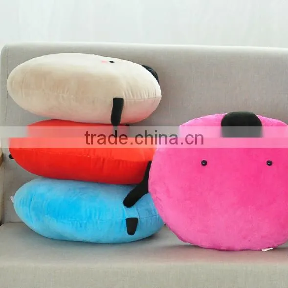 OEM pea polyester funny cute custom wholesale sofa emoji foam cushion pillow