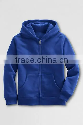 BOYS PLAIN ZIPPER HOODY