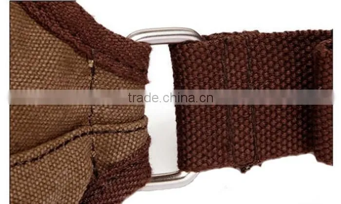 Fashion men brown sport elastic waterproof leather waist bag