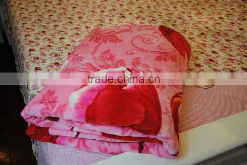 Beautiful flower print flannel blanket