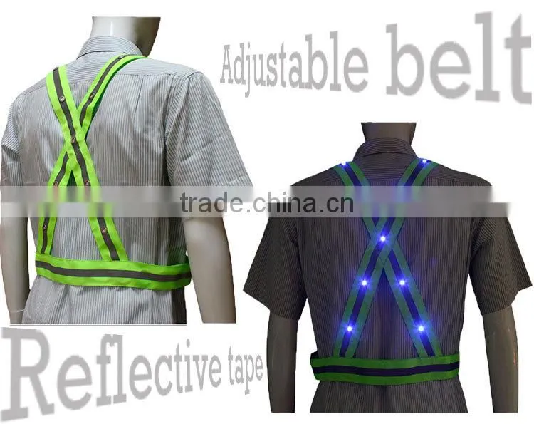 LED elastic strap safety belt for construction and builders