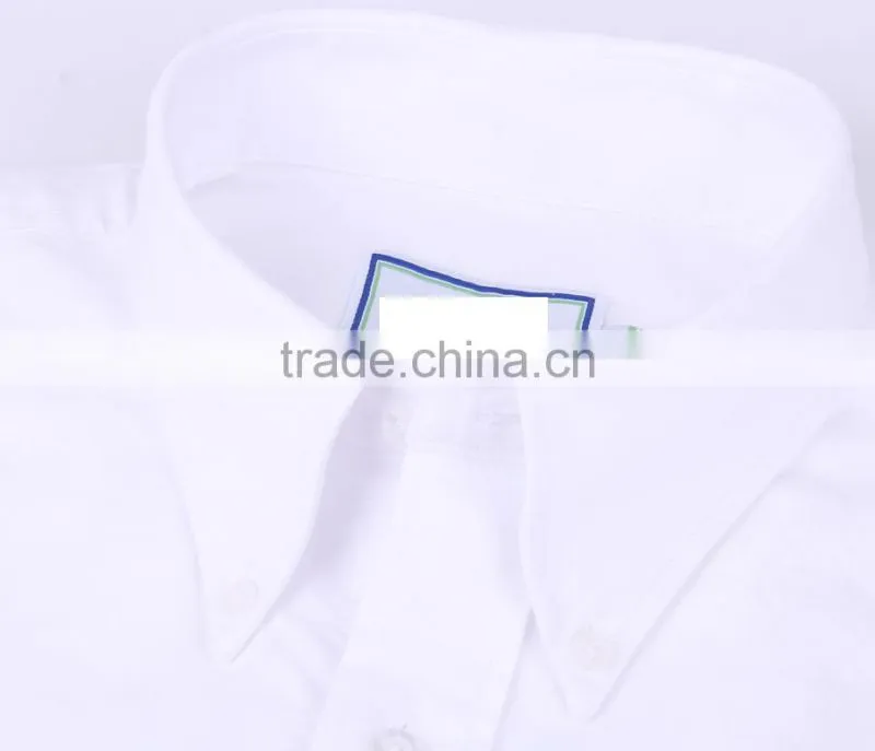 2017 white Oxford long sleeve button-down collar casual shirt for men