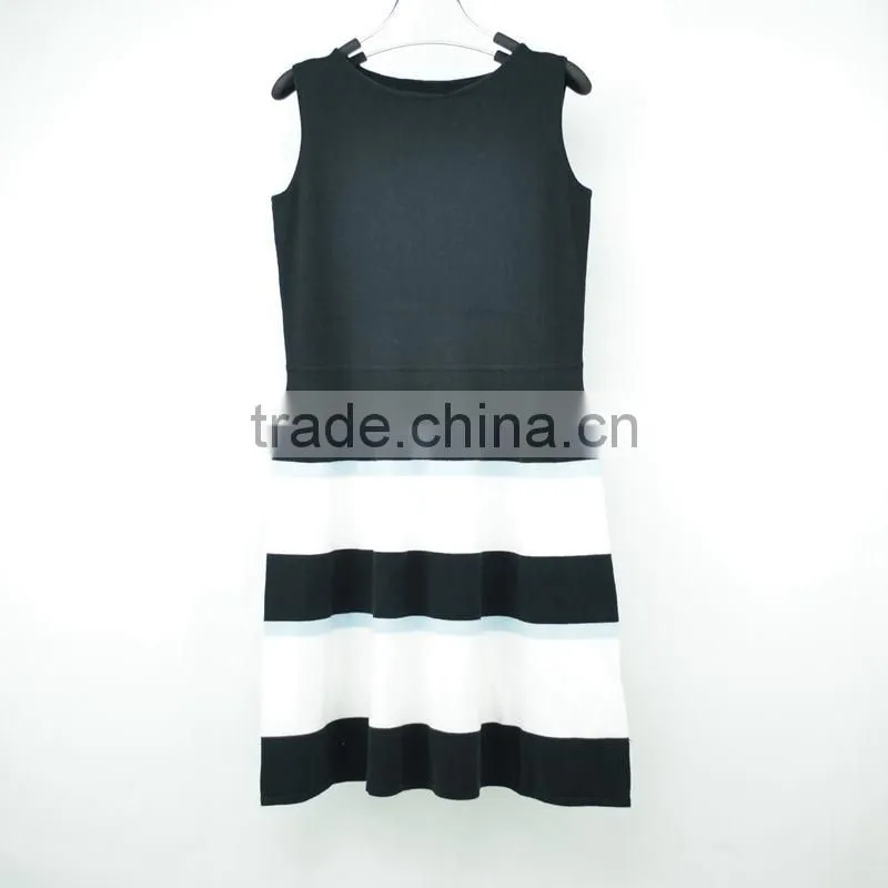 stripe elegant long Custom Fashion Latest Dress Designs