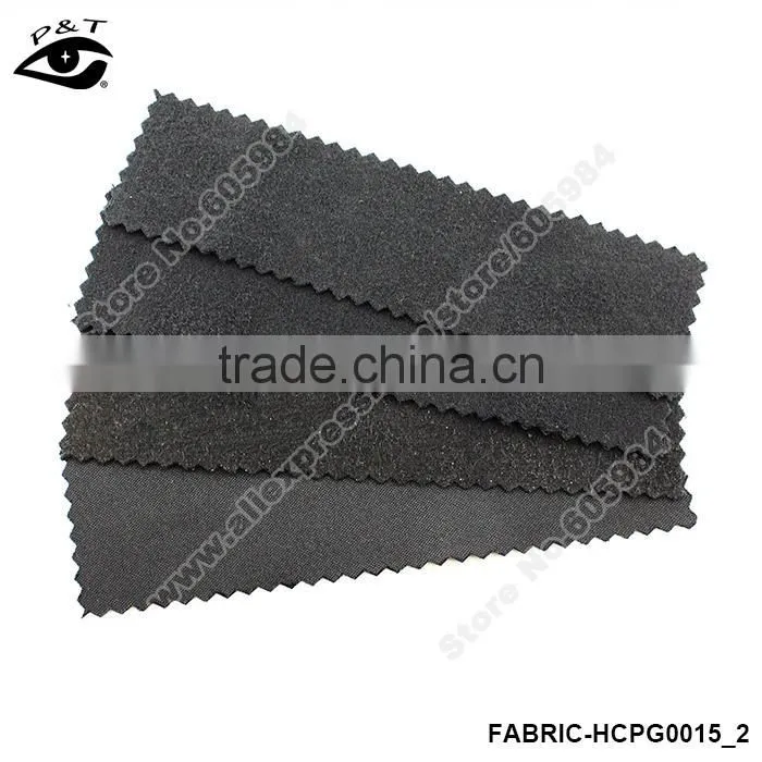 Synthetic leather pu leather with fluff back 140cm black colors for furniture