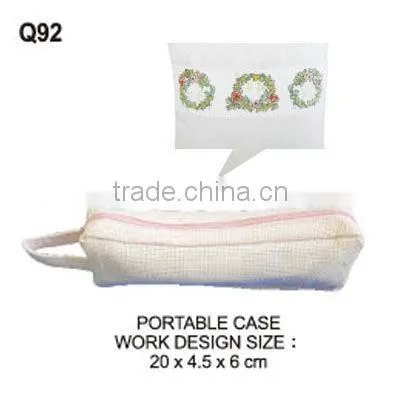 FOR KID - WHITE FABRIC PENCIL BOX (Q84) PENCIL BOX