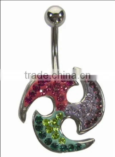 Star banana navel piercing belly jewelry