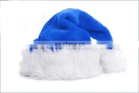 Plush blue and white Christmas Hat / XMAS hat,santa claus hat children and adult