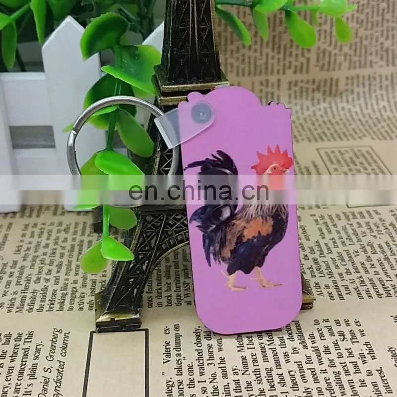 DIY sublimation heat transfer MDF blank key chain of 12 Chinese zodiac signs