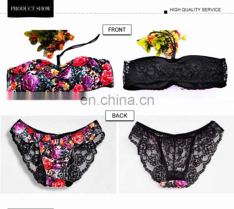 New Underwired Adjustable Adult Sexy Womens Bra And Panty Underwear