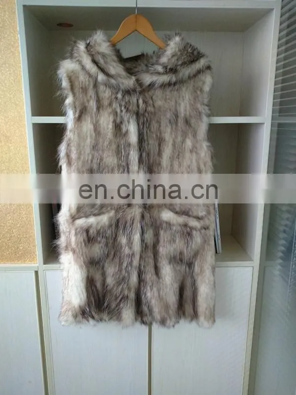 Genuine Possum Fur long vest for Women