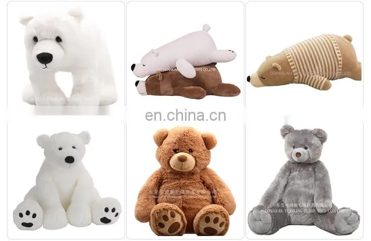 Import plush toys fat polar bear from china