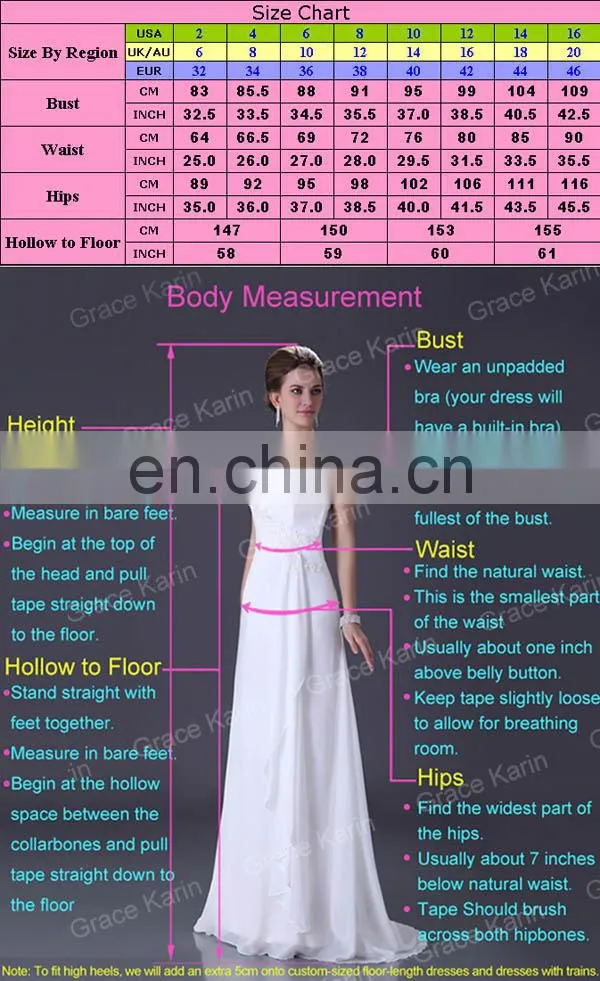 Grace Karin Strapless Elegant Chiffon Evening Dresses Long CL4423