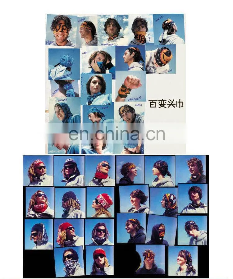 Premium Double Dry Headwear Sweat Wicking Headbands Neck Gaiter Bandana Balaclava Helmet Liner Head Wrap Scarf Sweatband #MZ-02