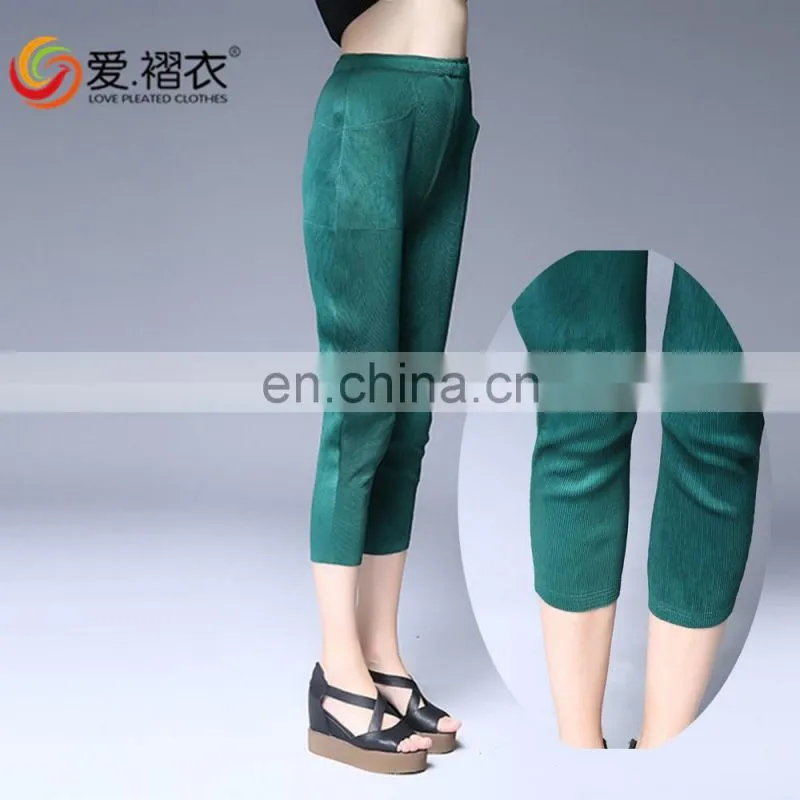 100% polyester women elastic waist sports Indian harem trousers for outdoor