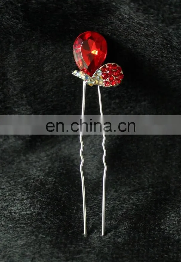 New Silver Plated Wedding Bridal Rhinestones Crystal Pearl Flower HairPin