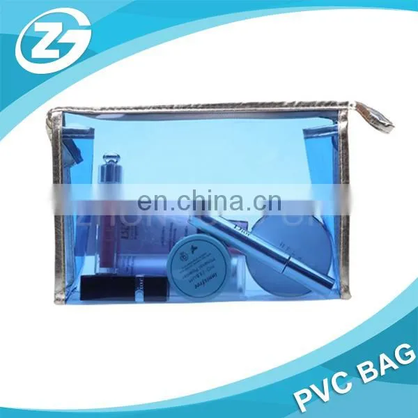 High Quality Zipper Top Transparent Waterproof PVC ECO Cosmetic Bag