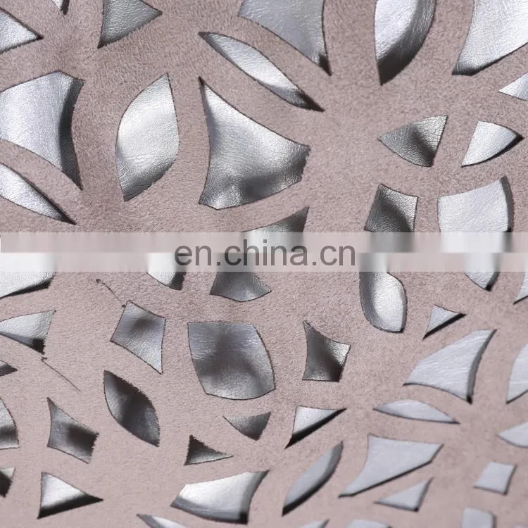 Geometric pattern Laser Cutting for Decorative Pillow Case Home suede grey Decor Square Pillowcase
