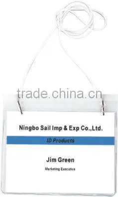 PVC badge card holder with clip / business card holder / pvc job card holder
