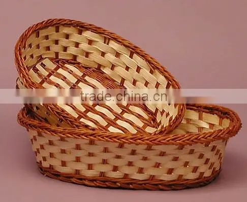2016Round bamboo Gift Basket Tray.