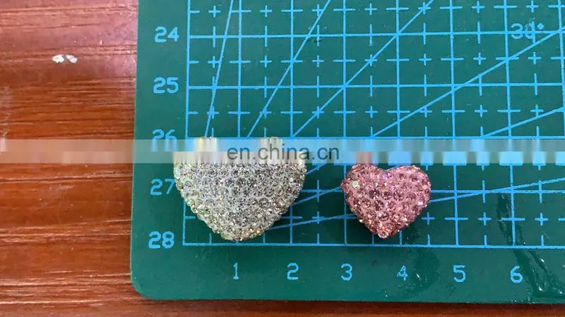 china natural stone crystal ab heart shape beads, white crystal AB for jewelry