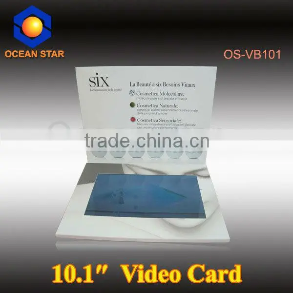 lcd video brochure card /invitation lcd video greeting card/lcd video card video player greeting card