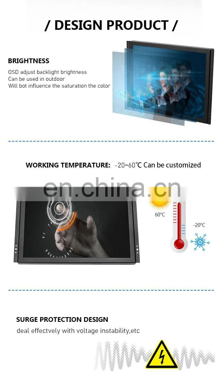 open frame 15 inch capacitive Touch screen usb tft Lcd Touch Screen Monitor display 15inch