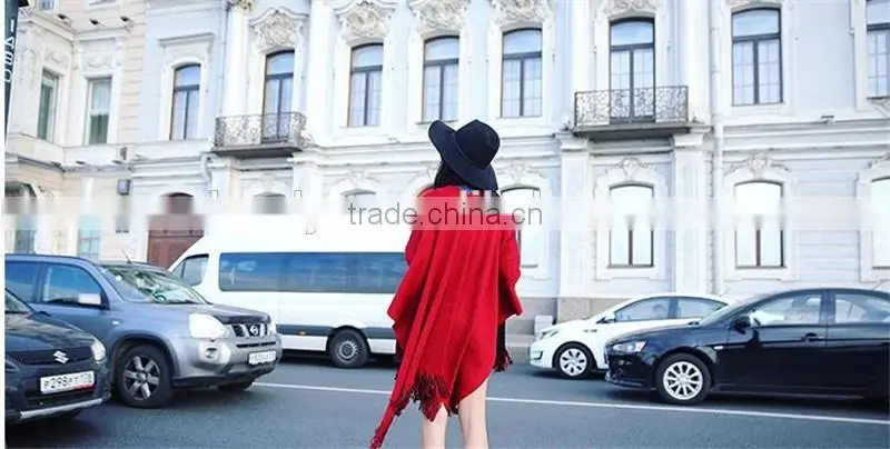 2016 ladies women Fashion woven poncho