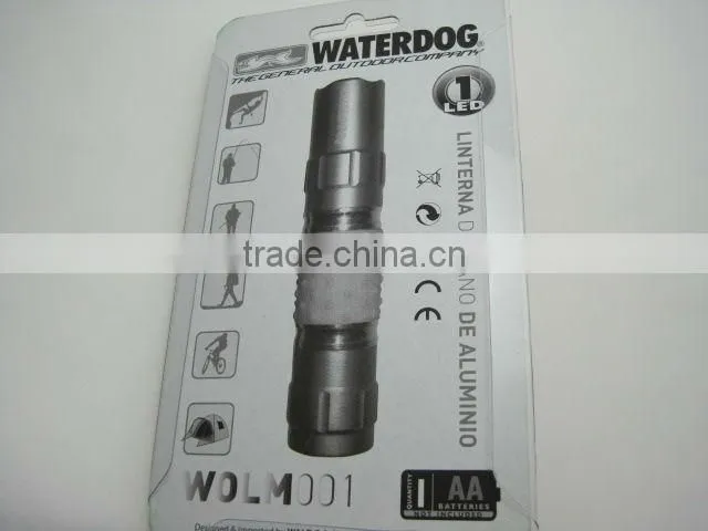 High power pocket straw hat aluminum mini LED flashlight
