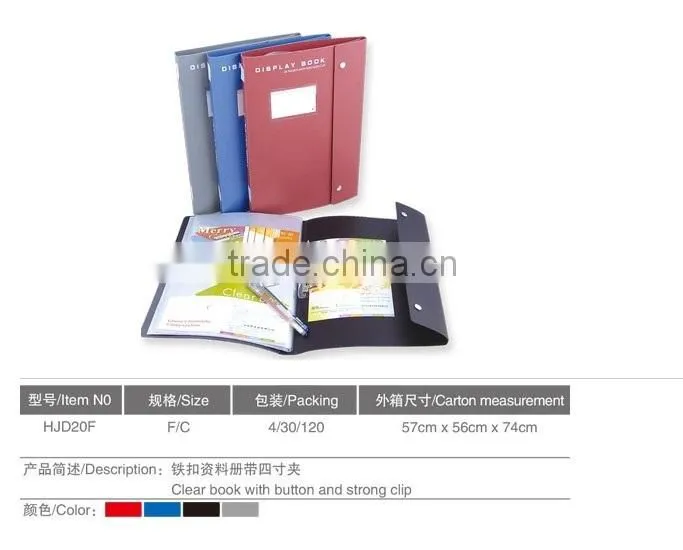 high quality pp clear hard plastic pocket file folder a4 display presentation folder