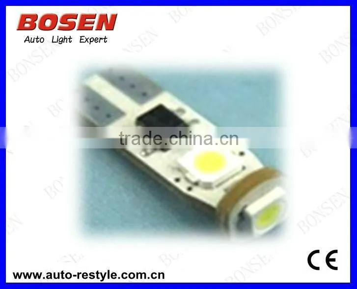 samsung 5252 led chip 3SMD Canbus error free T10-3SMD-5252 auto bulb