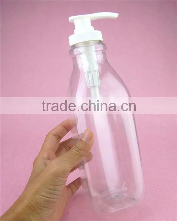 27oz 780ml clear square food grade plastic pet milk bottle for sale