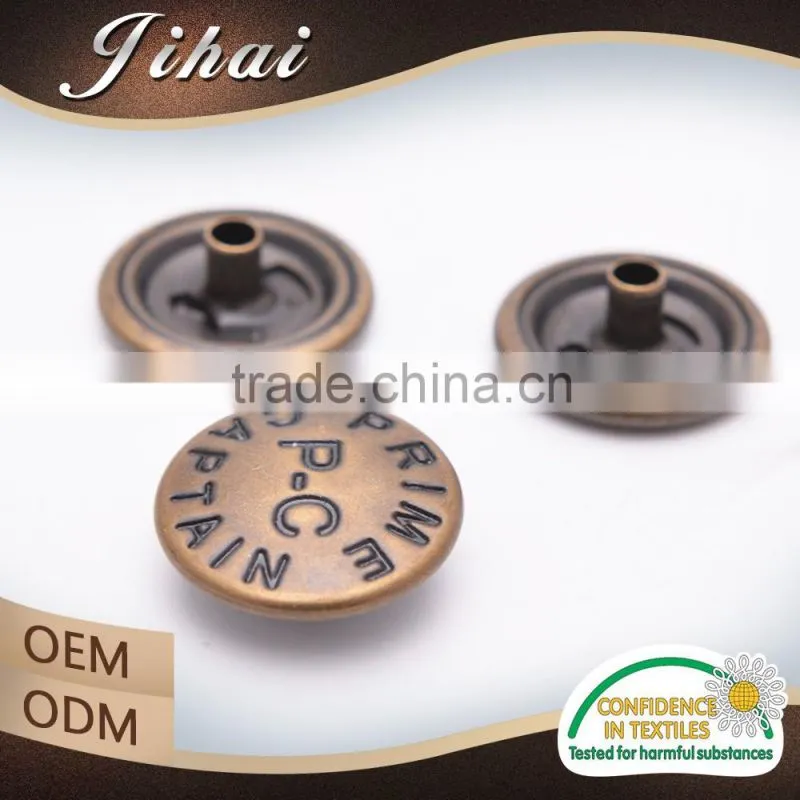 With Logo Design Round Special Clothing Snap Custom Metal Snap Button