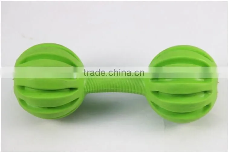 Pet supplies factory thermoplastic rubber dumbbells dog chew toys