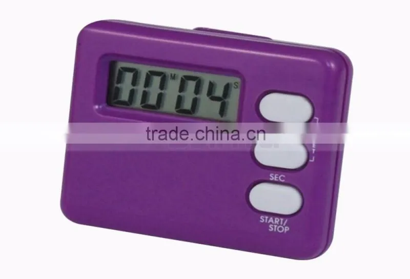 AG13 Battery Power Strong Magnet Stainless Steel Holder Family Count Up Countdown Digital Cooking Timer