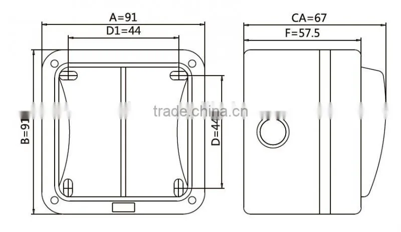 Salzer 1 gang 2 way weatherproof switches IP66