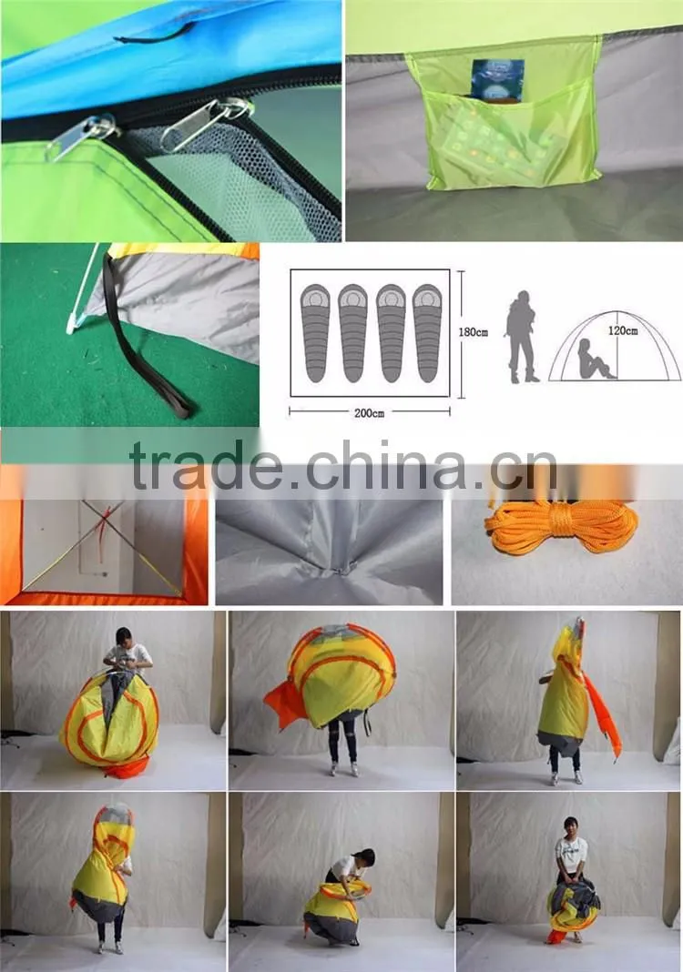 2 Seconds Speed Open Family Multiplayer Fold Windproof Survival Sunny Tent
