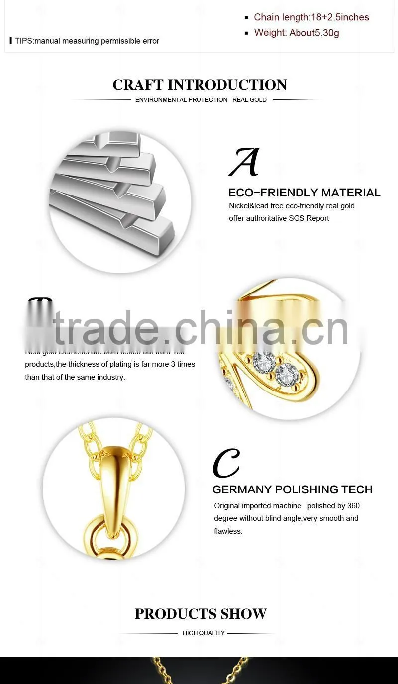 yellow golden jewelry necklace,zircon necklace for women,lady necklaces