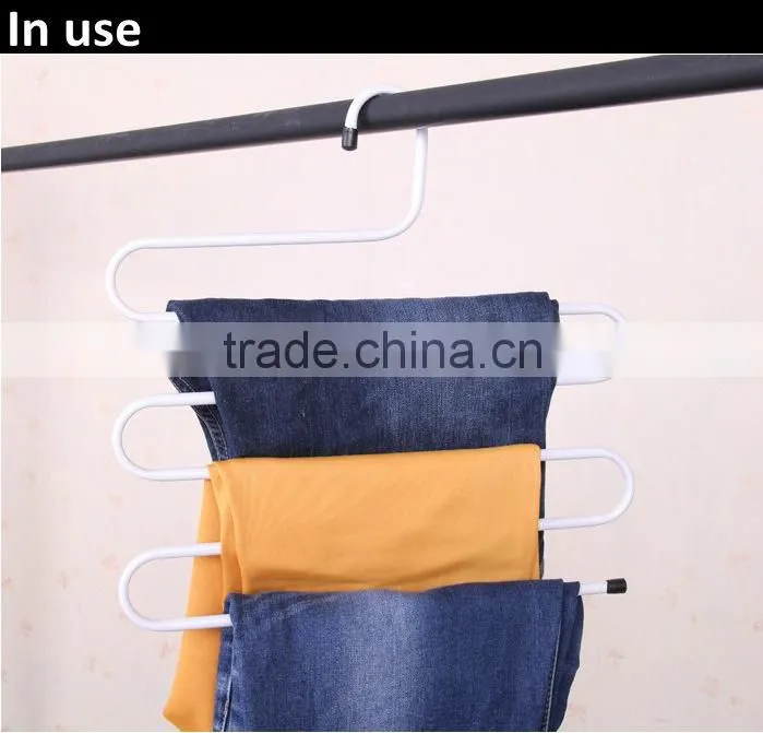 New design S-shape steel trousers hanger