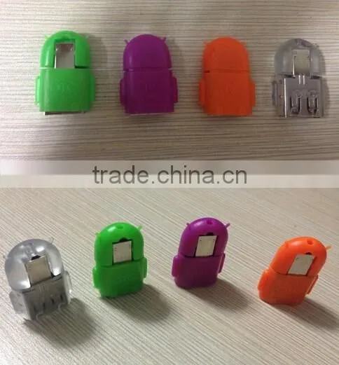 Single Card Slots Robot OTG USB 2.0 Card Reader For Android Smart Phone