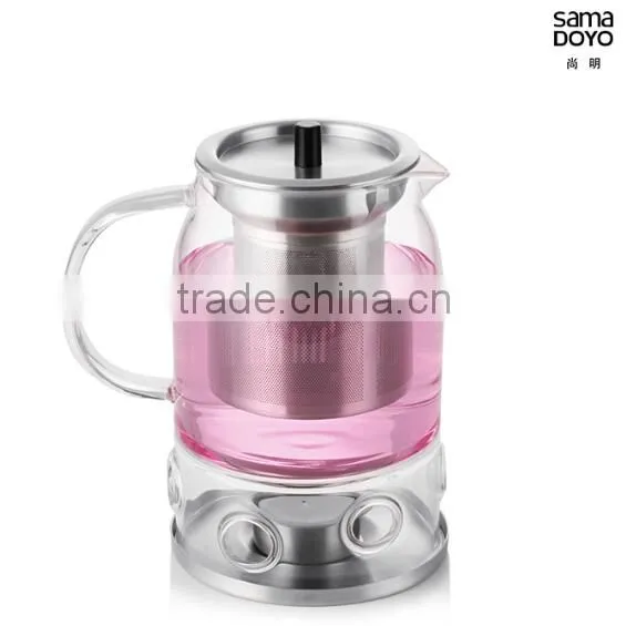 Hot New Product For 2015, Teapot With Cover, Glass Teapot With Candle