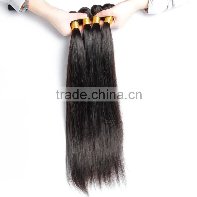 Alibaba Cheap Raw Peru Human Hair Extension, Remy Straight Human Hair Weaving, Strong Double Drawn Weft